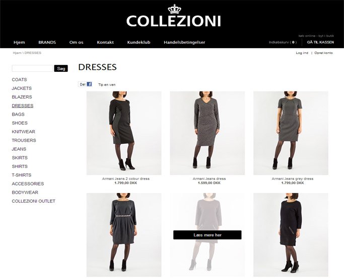 collezioni dress mærkevarer herning webshop