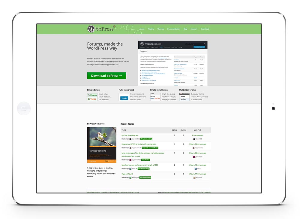 bbpress ipad forum